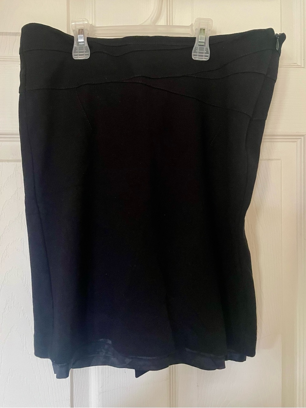 bebe Black Pencil Skirt with Subtle Banding